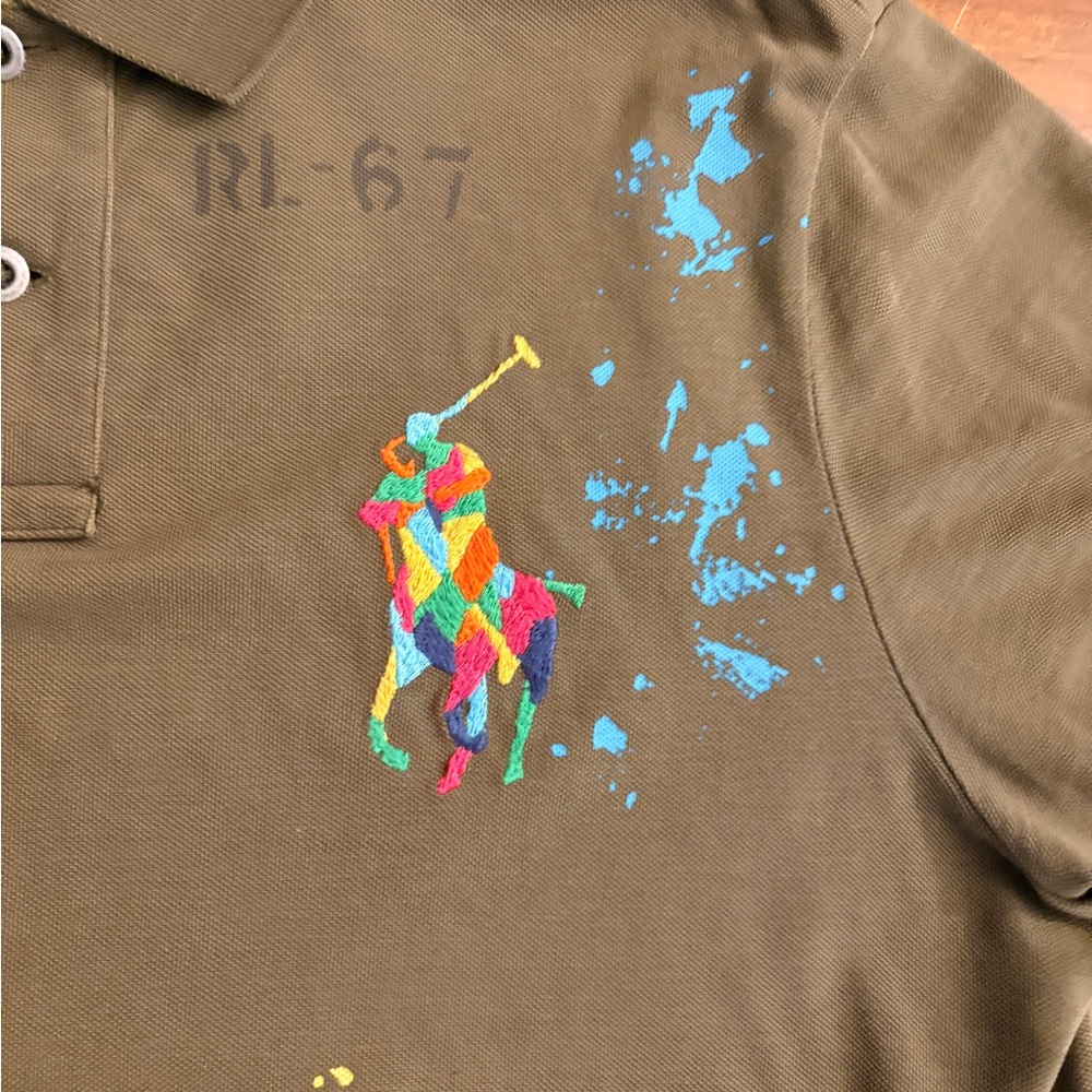 Polo Ralph Lauren Men's Classic Fit Peace & Love Embroidered size Large - Picture 3 of 9